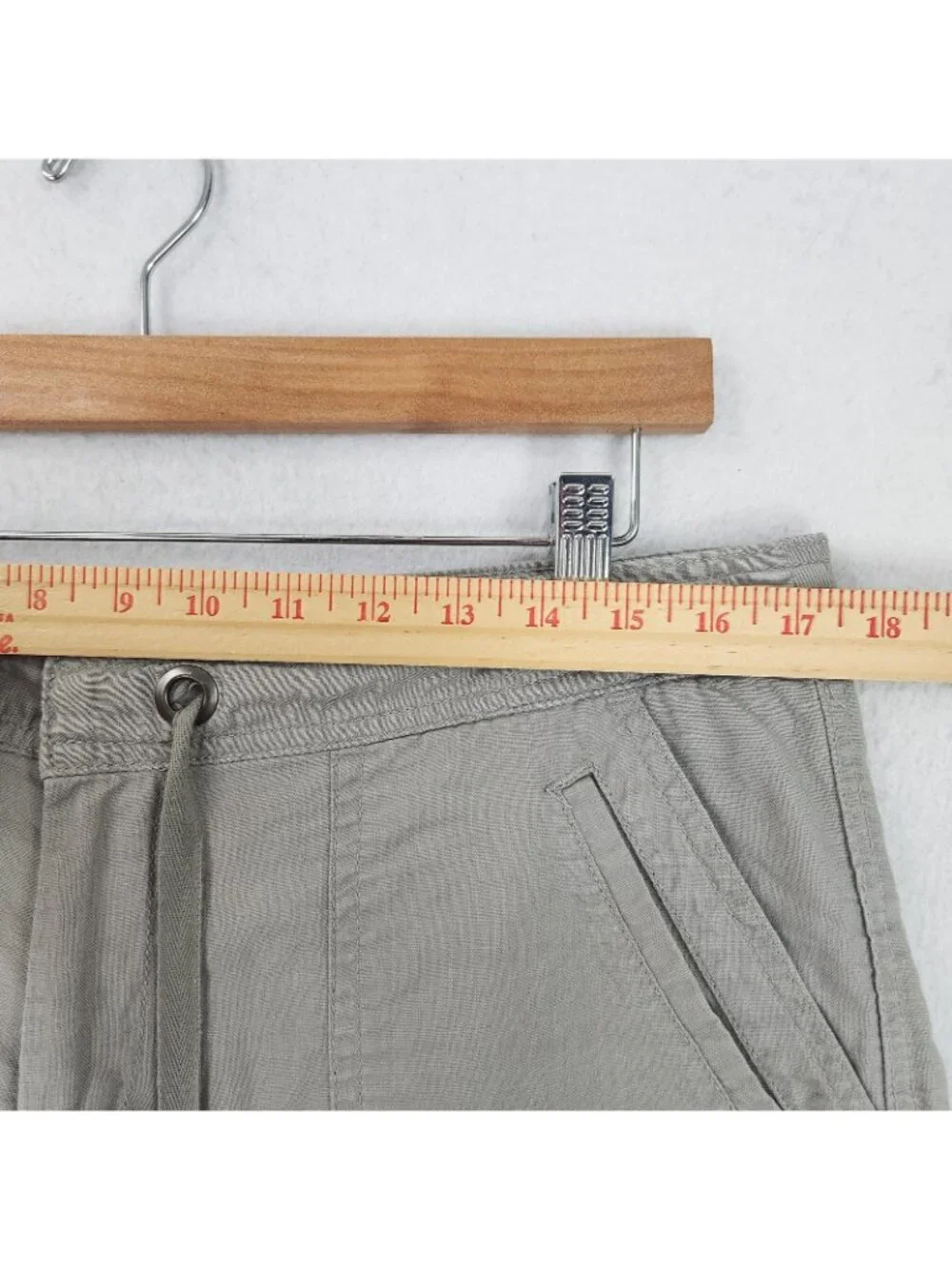 Banana Republic Pants Womens 12 Gray Linen Cotton Surplus Wide Leg Martin Fit